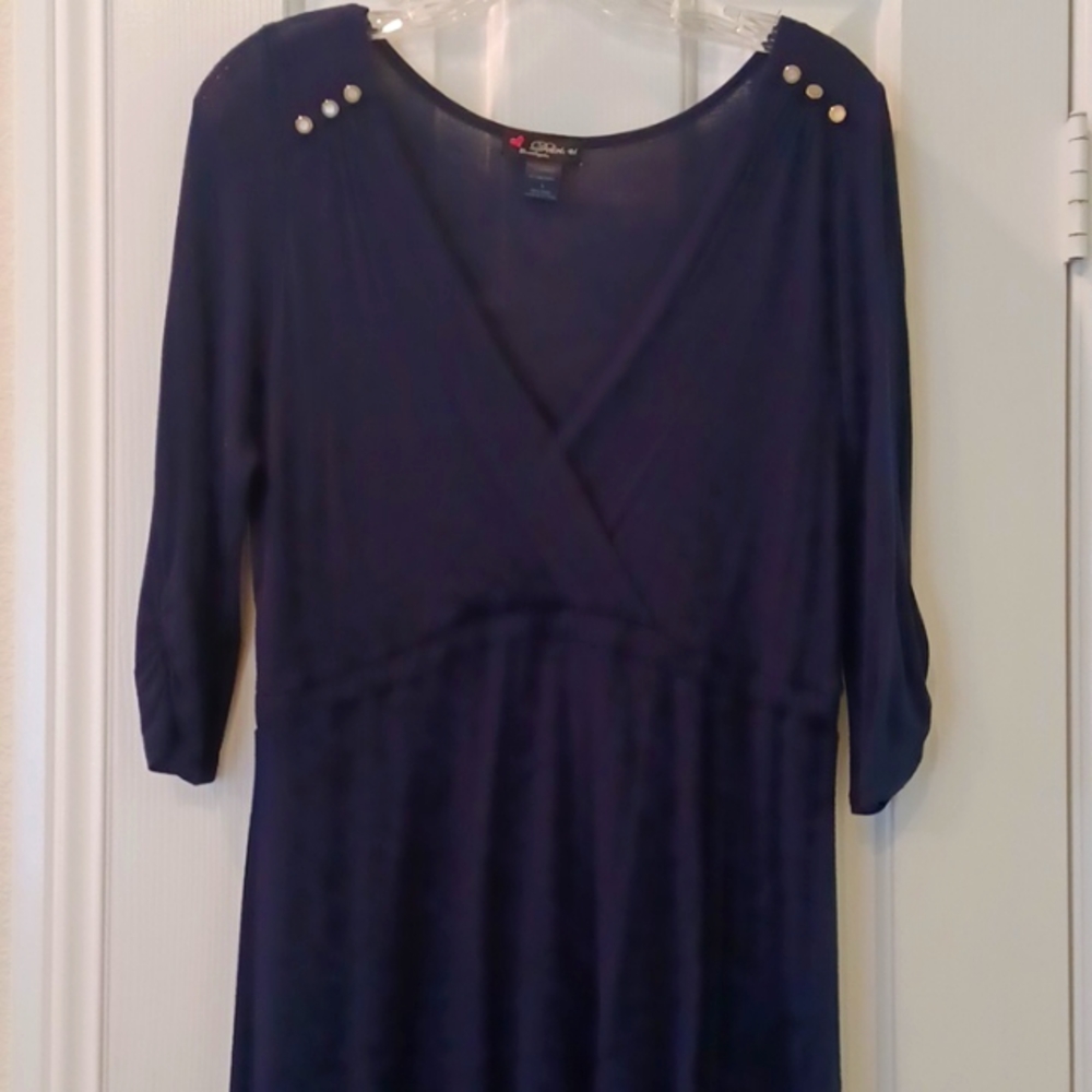 *Blue Hi Low Tee Dress  Large